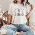 Floral Blue Bunny Shirt Cute Easter Bow Crewneck Trendy Bunny Women39s T Shirt Coquette Easter Bunny Sweatshirt Gift for Her Sweatshirt – Bold Style · High-Quality Print