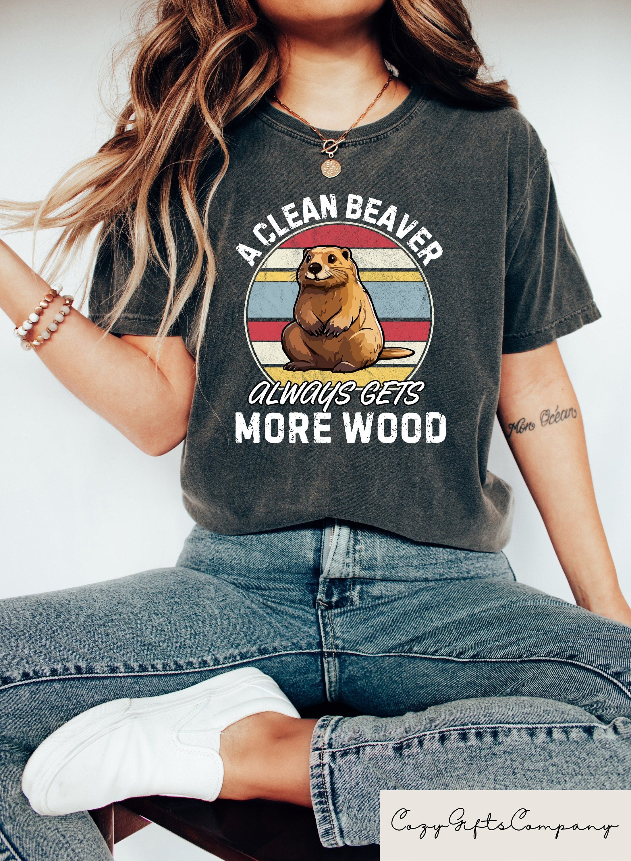 A Clean Beaver Always Gets More Wood Dirty Humor Tee Adult Humor shirt Gag Shirt Inappropriate Tshirt Woman Aesthetic Tee Graphic Tee – Aesthetic Look · Top Pick For Any Outfit