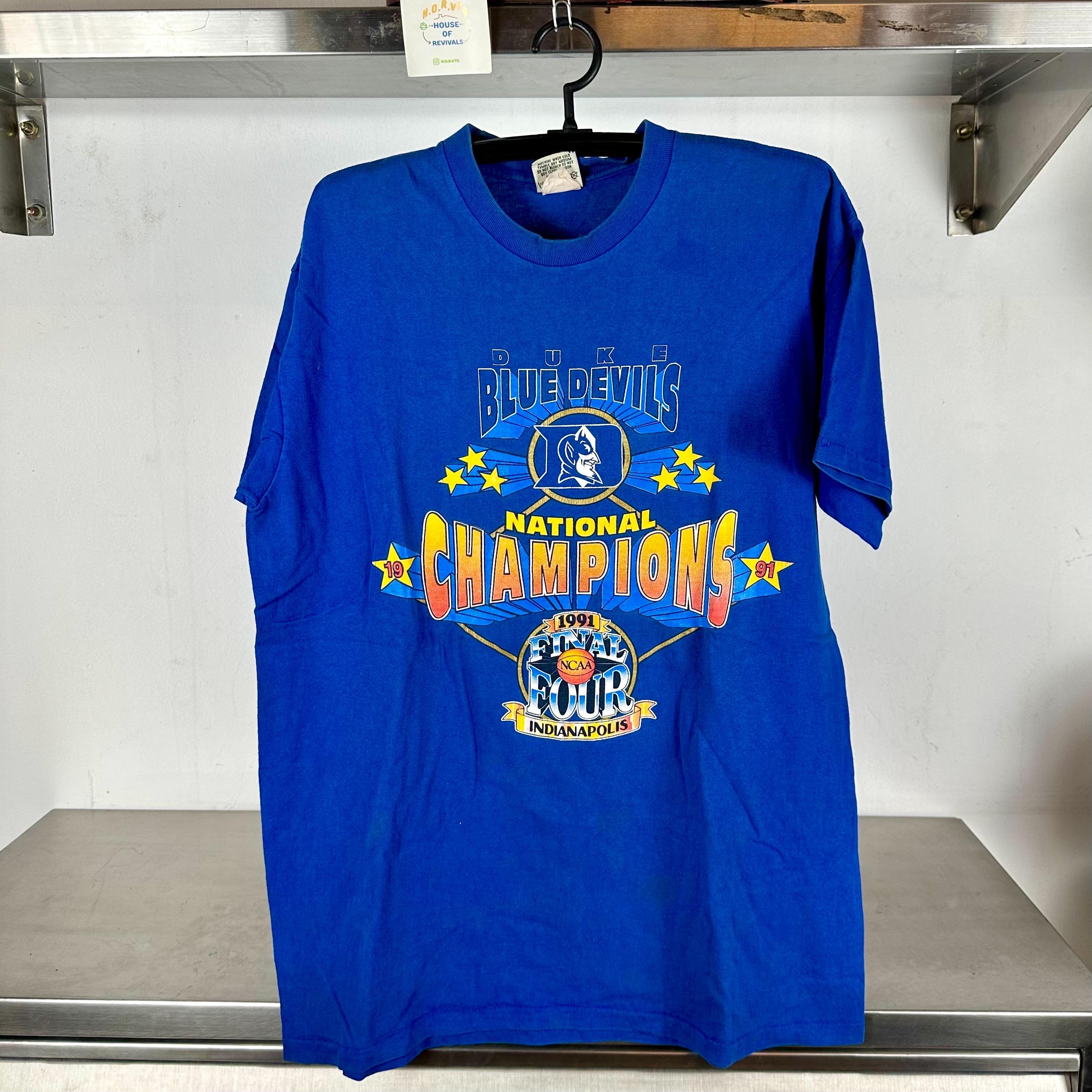 Vintage 1991 Duke Blue Devils National Basketball Champions NCAA XL Nutmeg single stitch T shirt NCAA Tshirts Sports Tshirts Duke Tshirt Graphic Tee – Fan Favorite · High-Quality Print