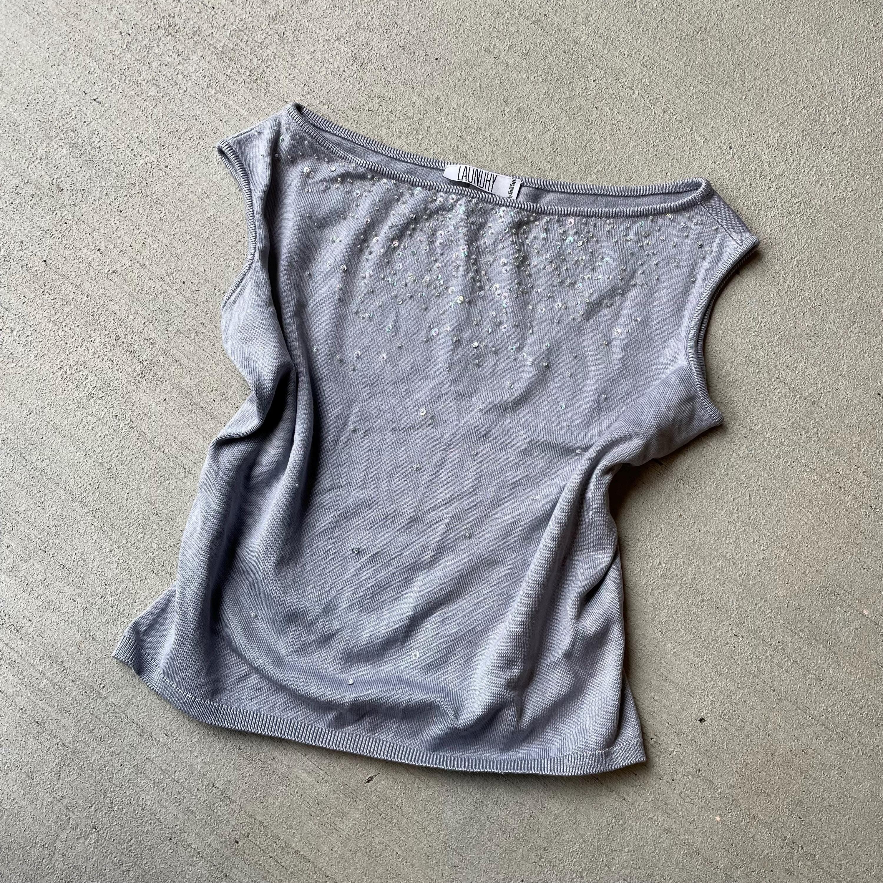 y2k early 0039s silk blend knit beaded tank top Tank Top – Soft Feel · Must-Have Style