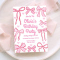 Pink Bow Theme Birthday Invite Pink Bow Birthday Bow Invite Coquette Bow Birthday Girl Birthday Invite Coquette Birthday Invitation Cute BB3 Graphic Tee – Soft Feel · Trending Graphic Apparel