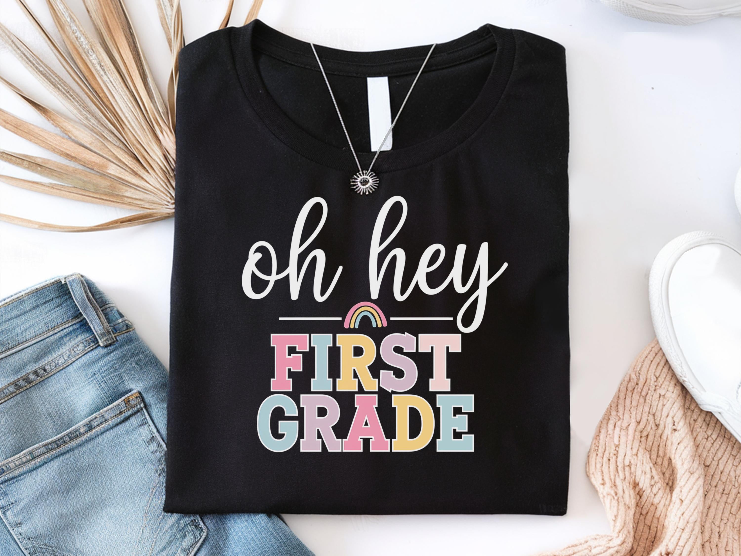 Oh Hey First Grade Shirt First Grade Shirts Teacher Team T Shirt Gifts For Teachers First Grade Shirt 1st Grade Teacher Back To School Graphic Tee – Premium Graphic · Top Pick For Any Outfit