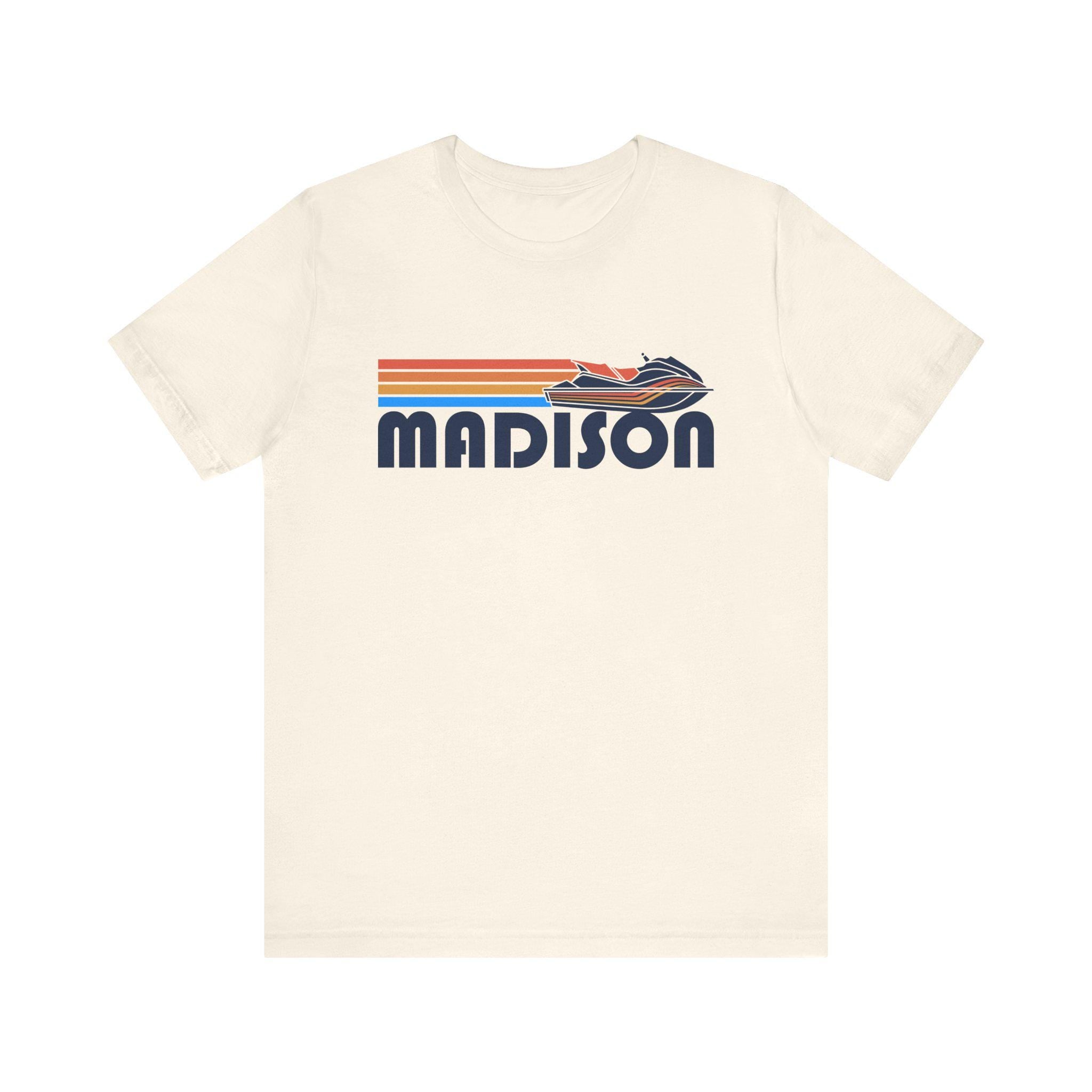 Madison Wisconsin T Shirt Retro Jetski PWC Graphic Tee Graphic Tee – Fan Favorite · Perfect For Daily Wear