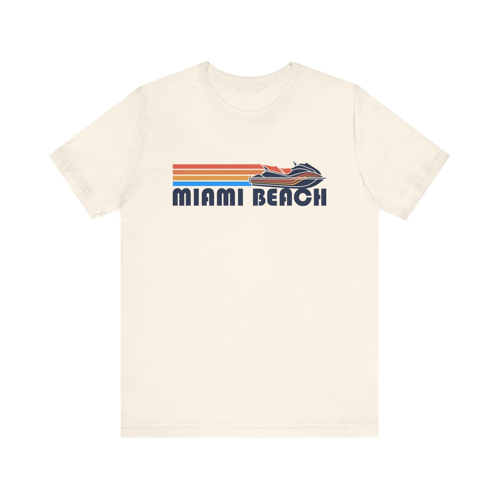 Miami Beach Florida T Shirt Retro Jetski PWC Graphic Tee Graphic Tee – Premium Graphic · Must-Have Style