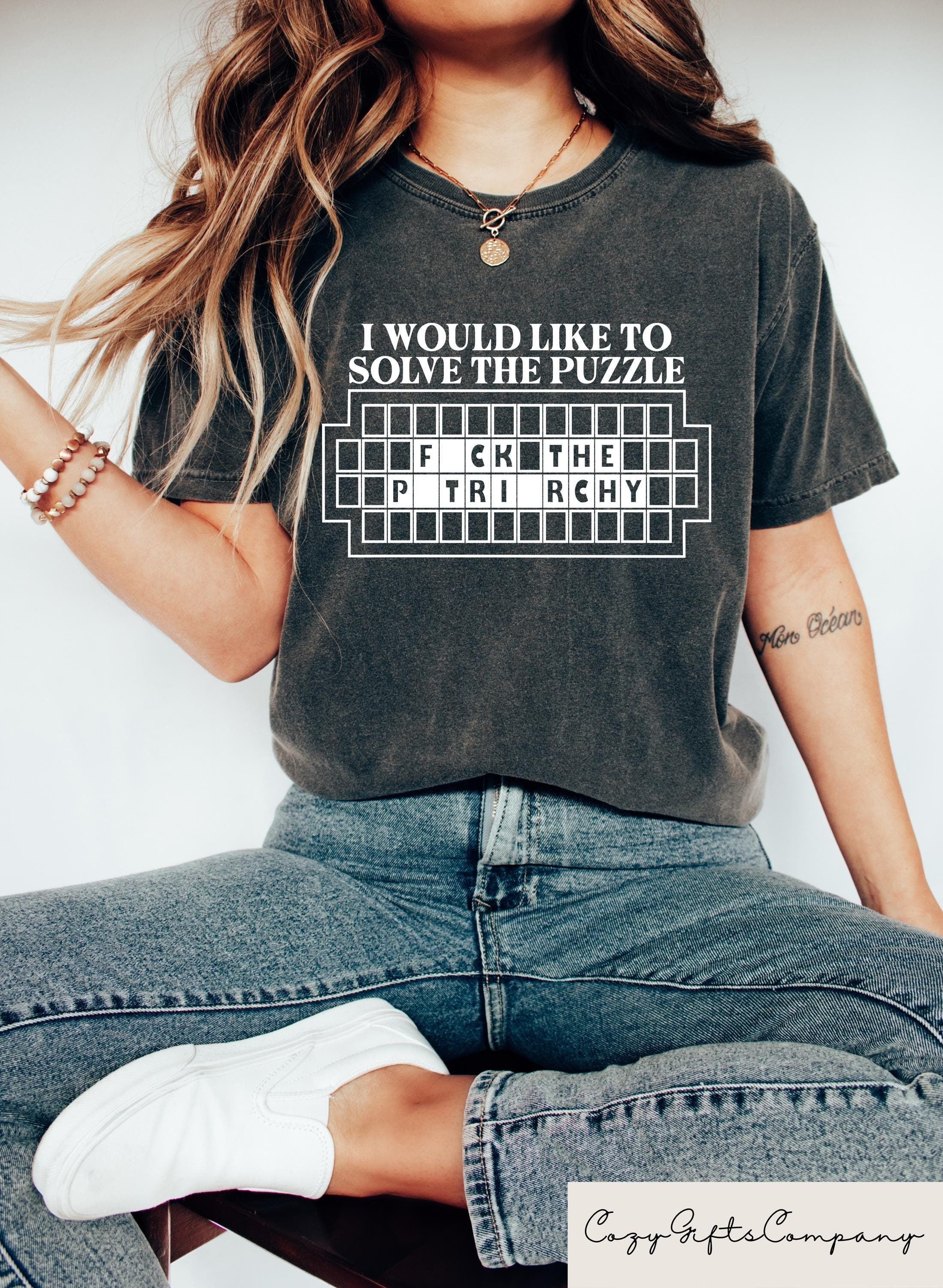 Fck The Patriarchy Puzzle Tshirt Funny Feminist Shirt Patriarchy Humor Sweatshirt Feminist Gift Inspirational Tee Women Power Crewneck Sweatshirt – Premium Graphic · Trending Graphic Apparel