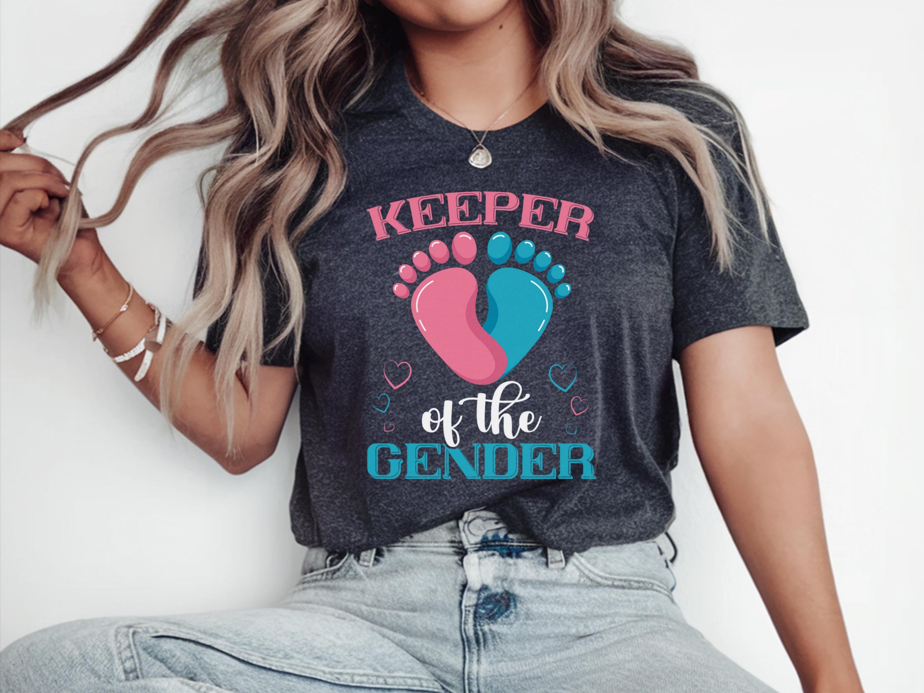 Keeper of the Gender Shirt Gender Reveal Shirt Pregnancy Shirt Gender Reveal Giftful Baby Shower Shirt Pink Or Blue Gender Reveal Shirt Graphic Tee – Cozy Vibes · High-Quality Print