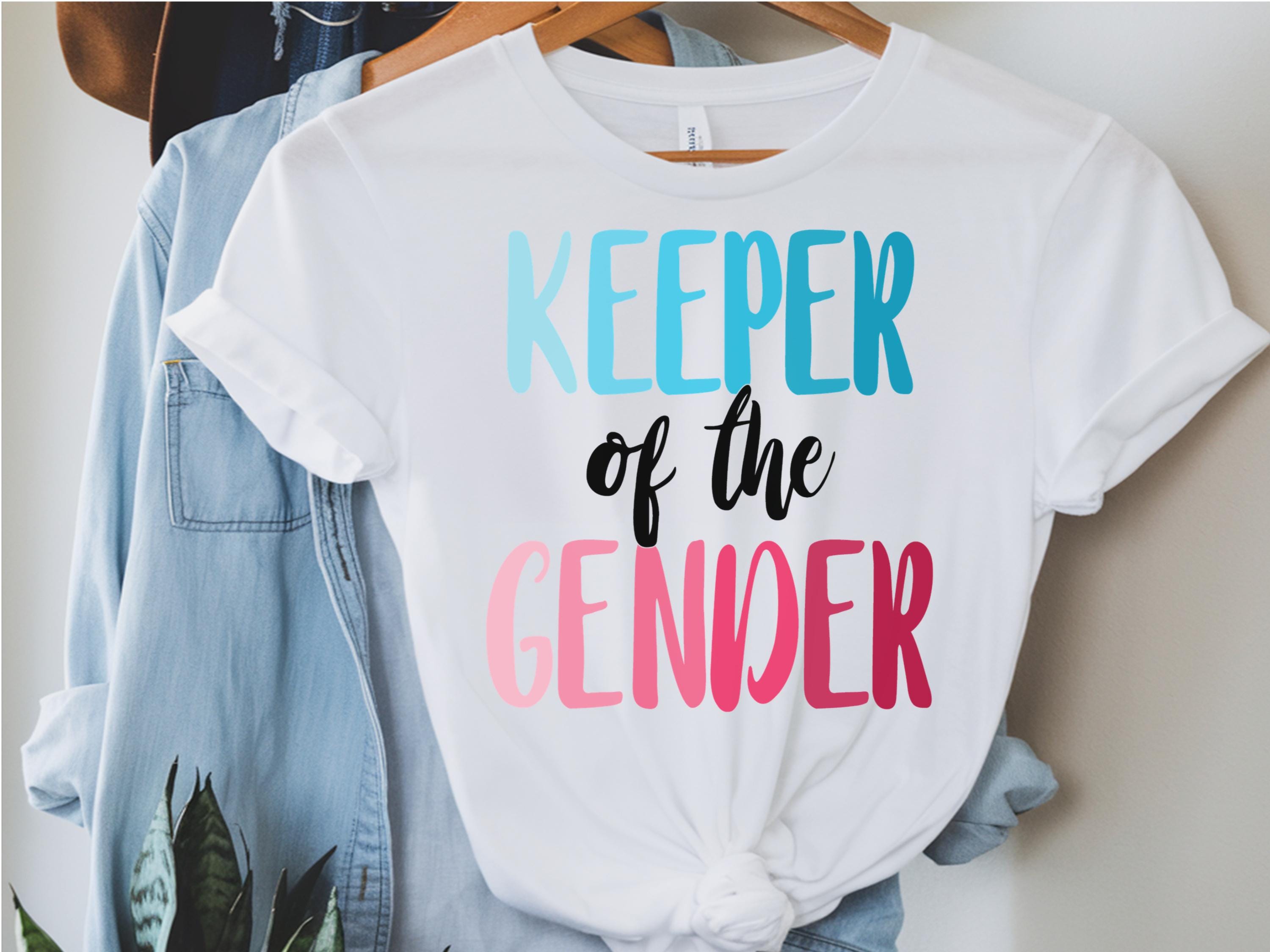 Keeper of the Gender Shirt Gender Reveal Shirt Pink Or Blue Gender Reveal Shirt Pregnancy Shirt Gender Reveal Baby Shower Gifted Shirt Graphic Tee – Warm & Stylish · Must-Have Style