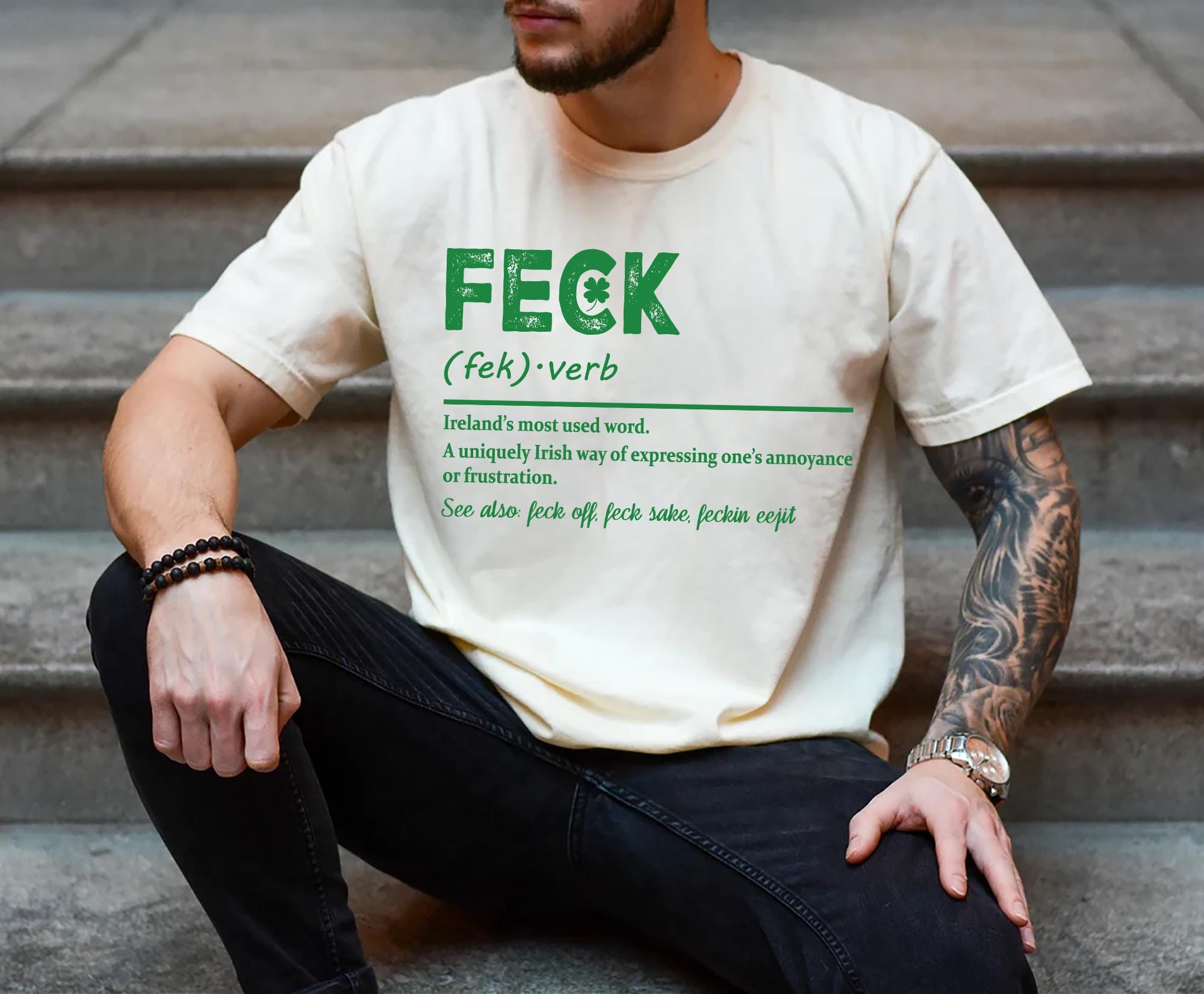 Feck Irish Shirt Shamrock T shirt St Patrick39s Day Tee Irish Sayings T Shirt Shamrock Sweatshirt Leaf Clover Irish Shirt Irish Gift Sweatshirt – Feel-Good Design · Trending Graphic Apparel
