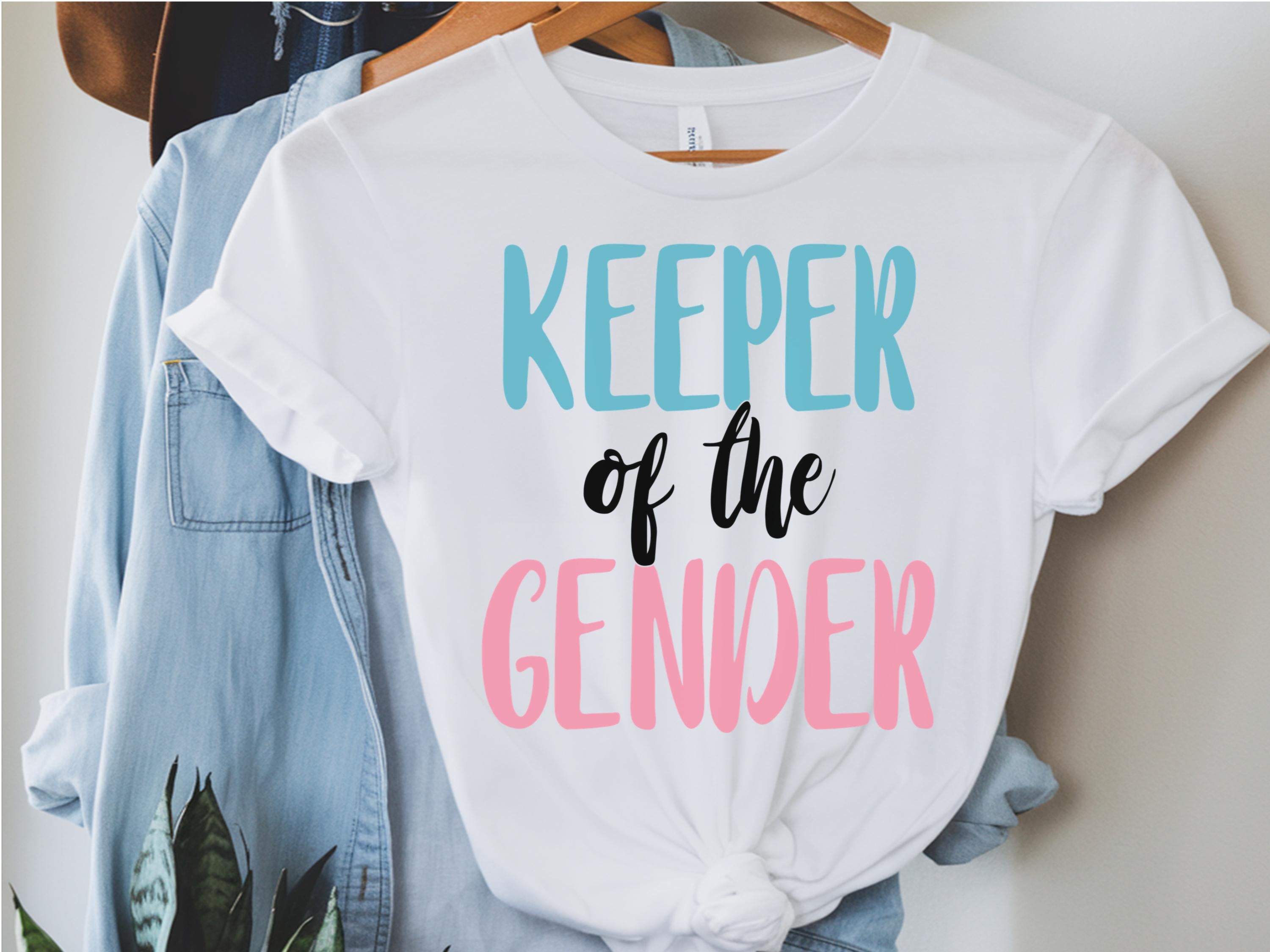 Keeper of the Gender Shirt Gender Reveal Shirt Pink Or Blue Gender Reveal Shirt Baby Shower Gifted Shirt Pregnancy Shirt Gender Reveal Graphic Tee – Warm & Stylish · Top Pick For Any Outfit