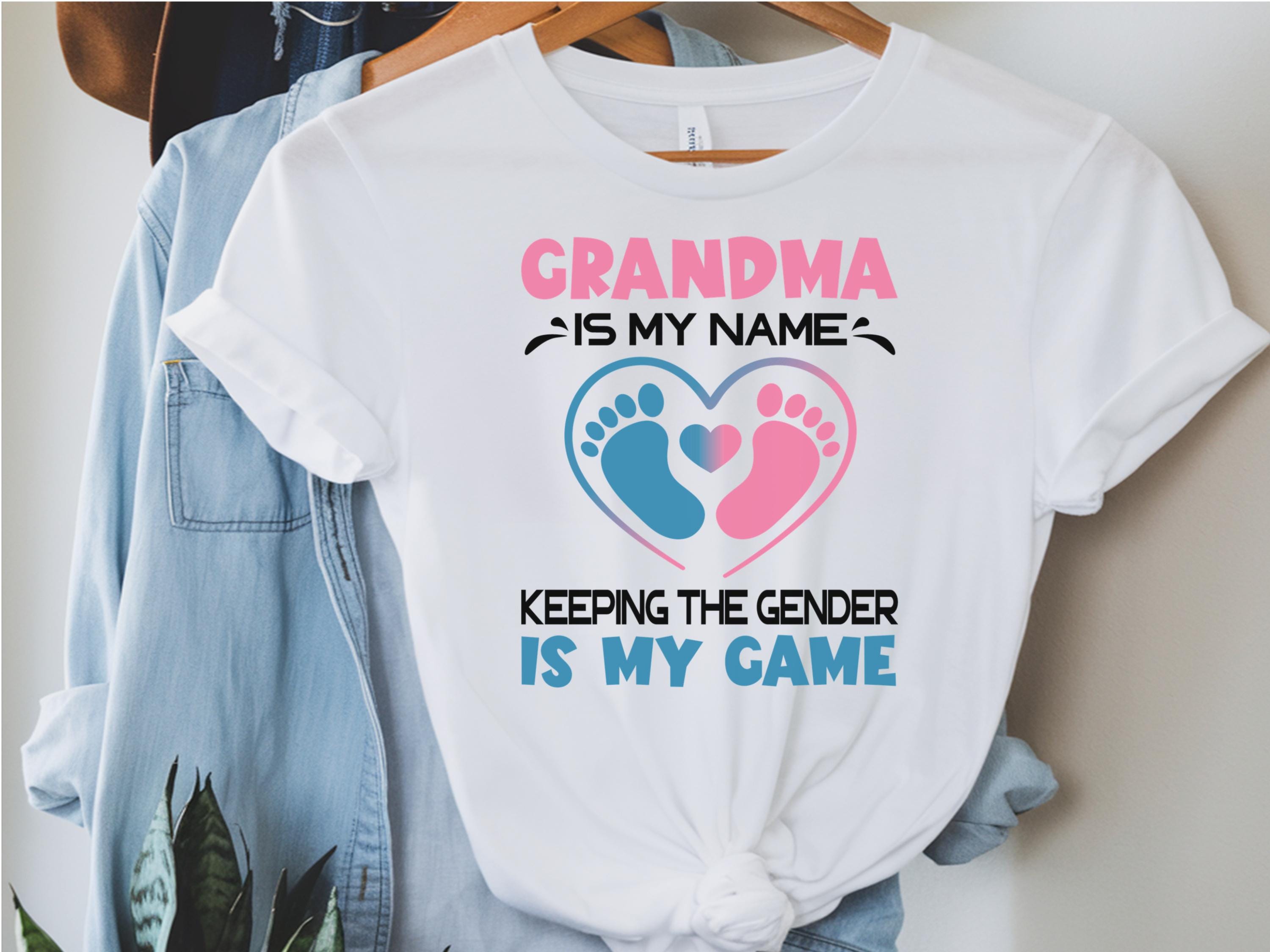 Gender Reveal Grandma Shirt Gender Reveal Shirt New Grandma Shirt Gift Keeper of the Gender Shirt Baby Shower Gifted Shirt Grandma Tee Graphic Tee – Soft Feel · Trending Graphic Apparel