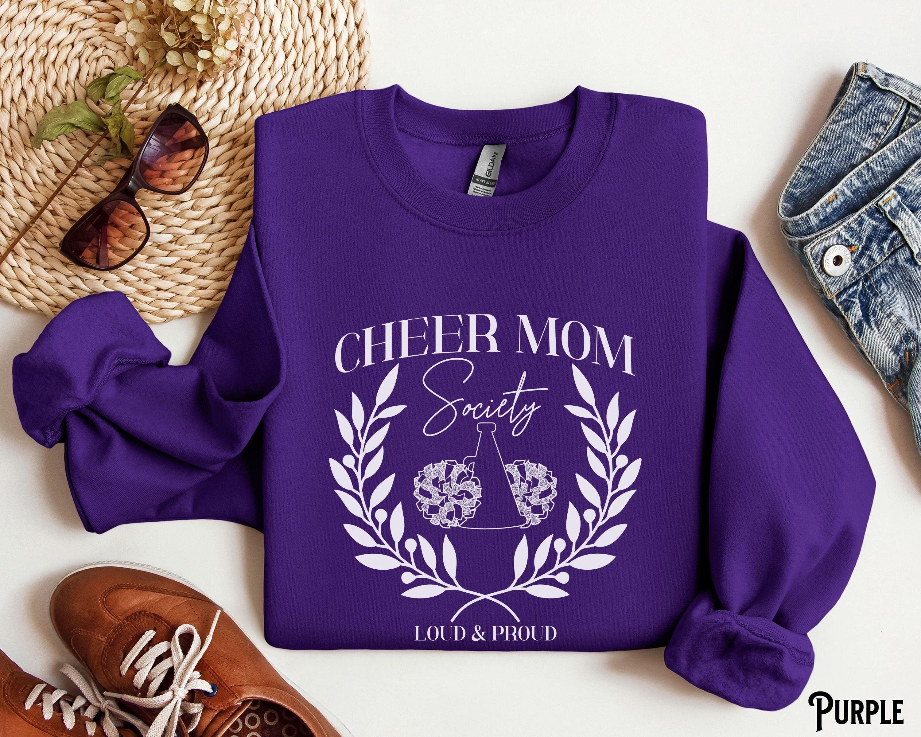 Cheer Mom Sweatshirt All Star Cheer Mom Society Preppy Sweater Competitive Cheerleading Competition Social Club Showcase Game Day Sweatshirt – Cozy Vibes · Must-Have Style