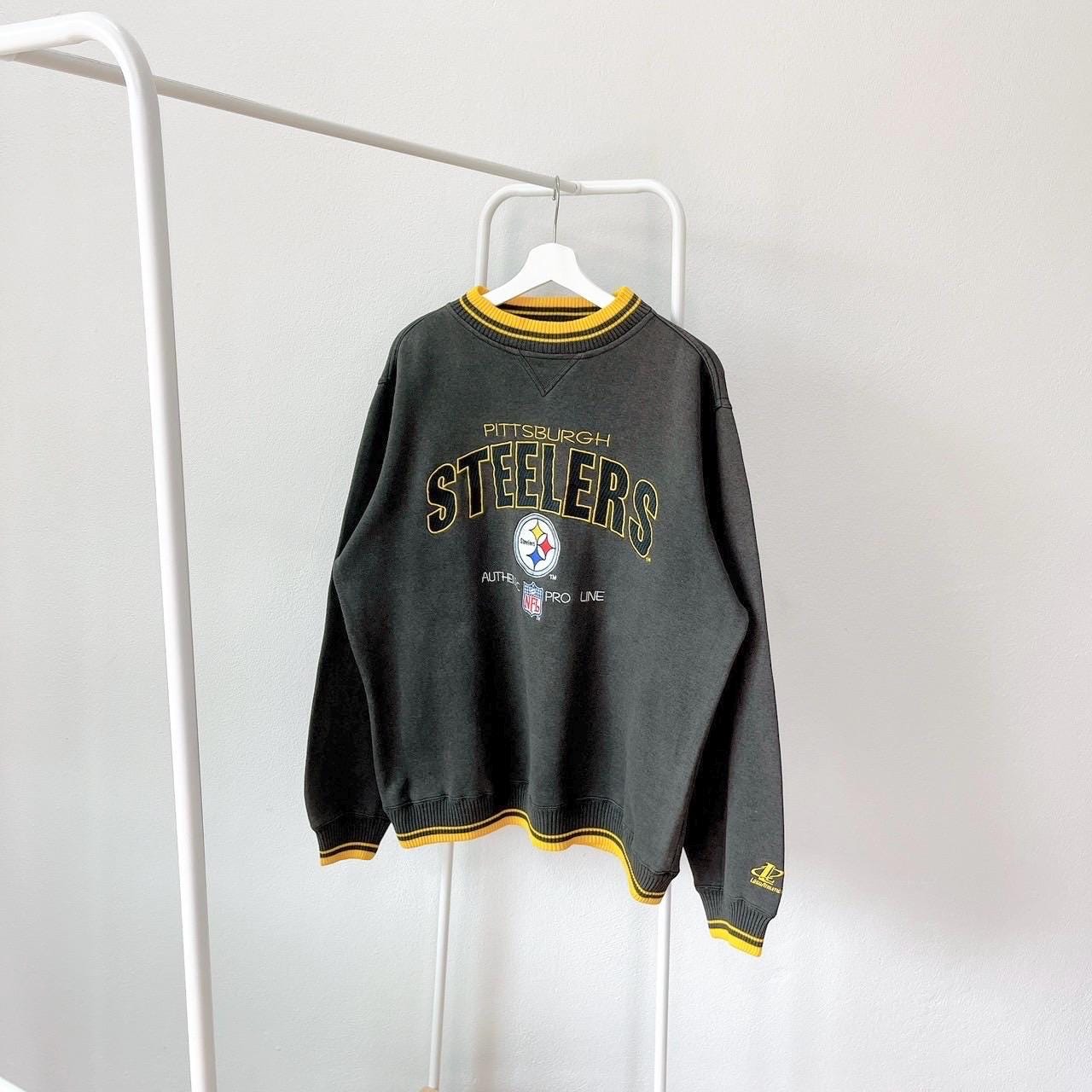 Vintage 90s Pittsburgh Steelers football vintage Pro line X Logo athletic black sweatshirt L Sweatshirt – Premium Graphic · Perfect For Daily Wear