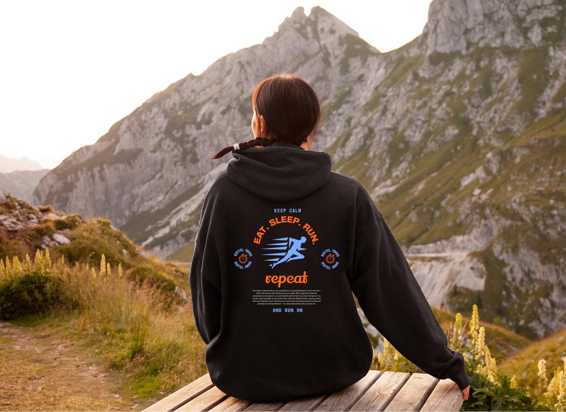 Eat Sleep Run Repeat Hoodie Lufer Hoodie Running Hoodie Geschenk fr Jogger Marathon Pullover Sportlicher Kapuzenpulli Hoodie – Everyday Comfort · Great Gift For Fans