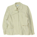 Esprit Womens Beige Jacket Designer Blazer Collared Long Sleeve Button Up Graphic Tee – Warm & Stylish · High-Quality Print