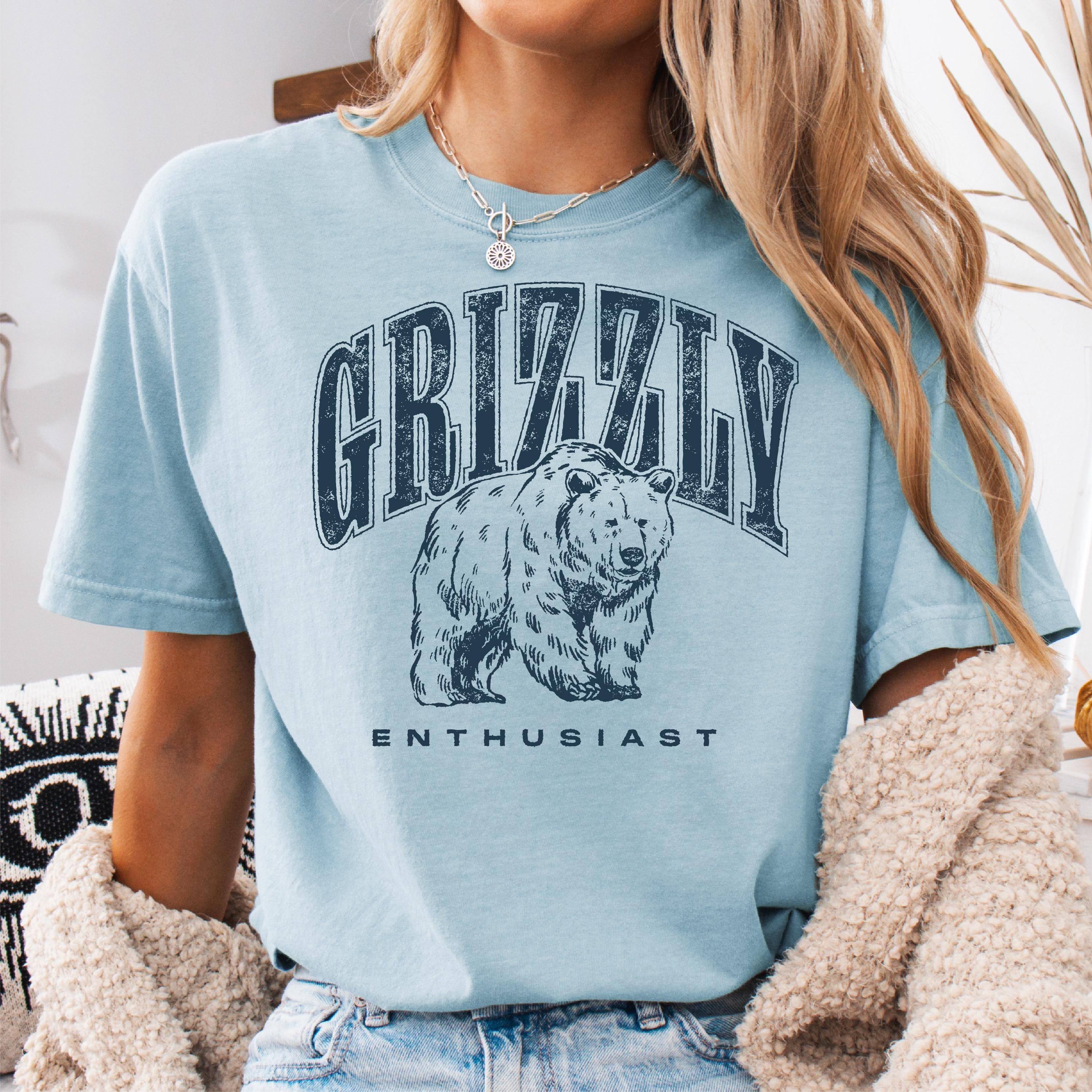 Grizzly Bear Shirt Cute Bear Lover Tee Perfect Gift for Grizzly Enthusiasts Animal Lover T Shirt Graphic Tee – Cozy Vibes · High-Quality Print