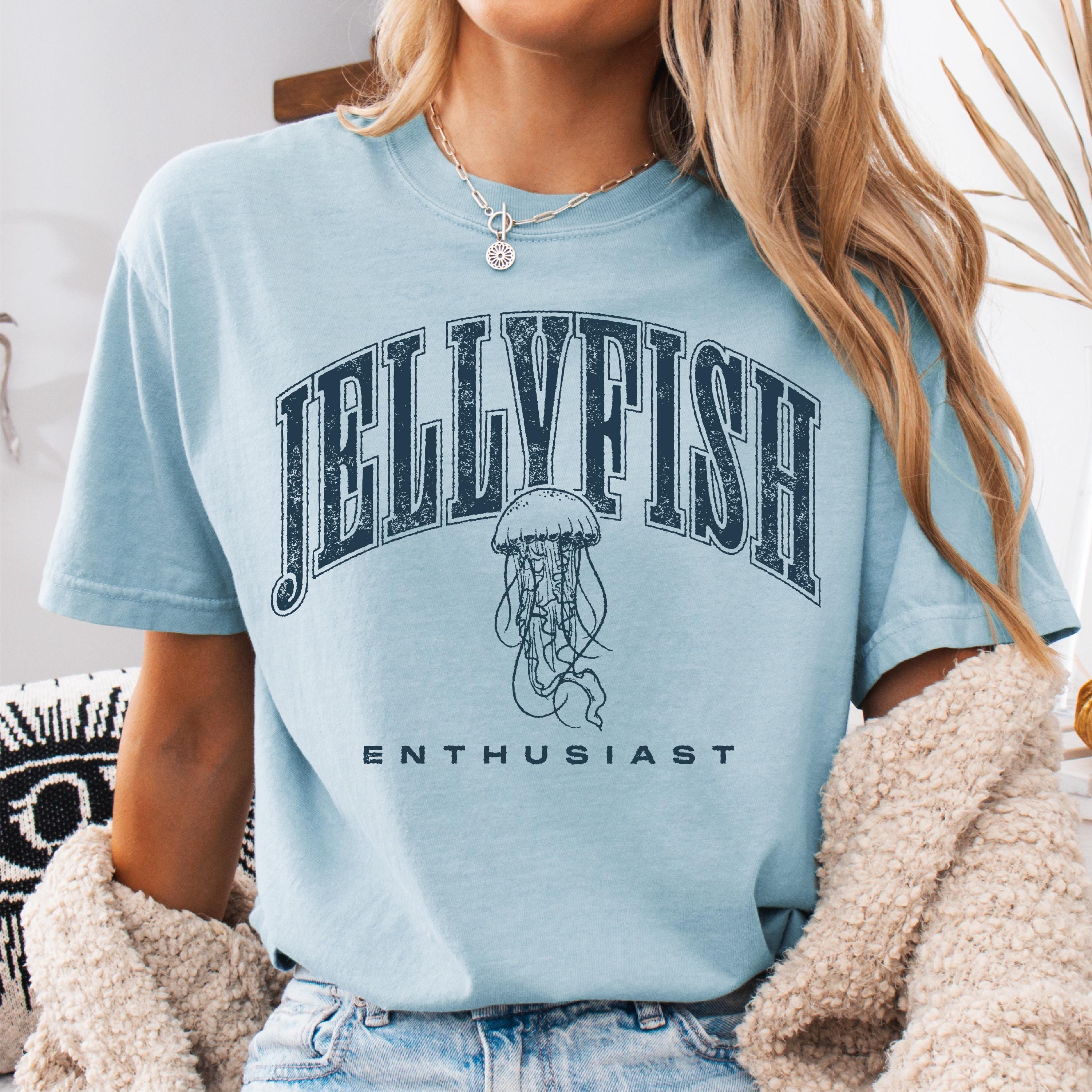 Jellyfish Enthusiast Shirt Ocean Life Tee Marine Biologist Gift Unique Sea Creature Apparel Graphic Tee – Cozy Vibes · High-Quality Print