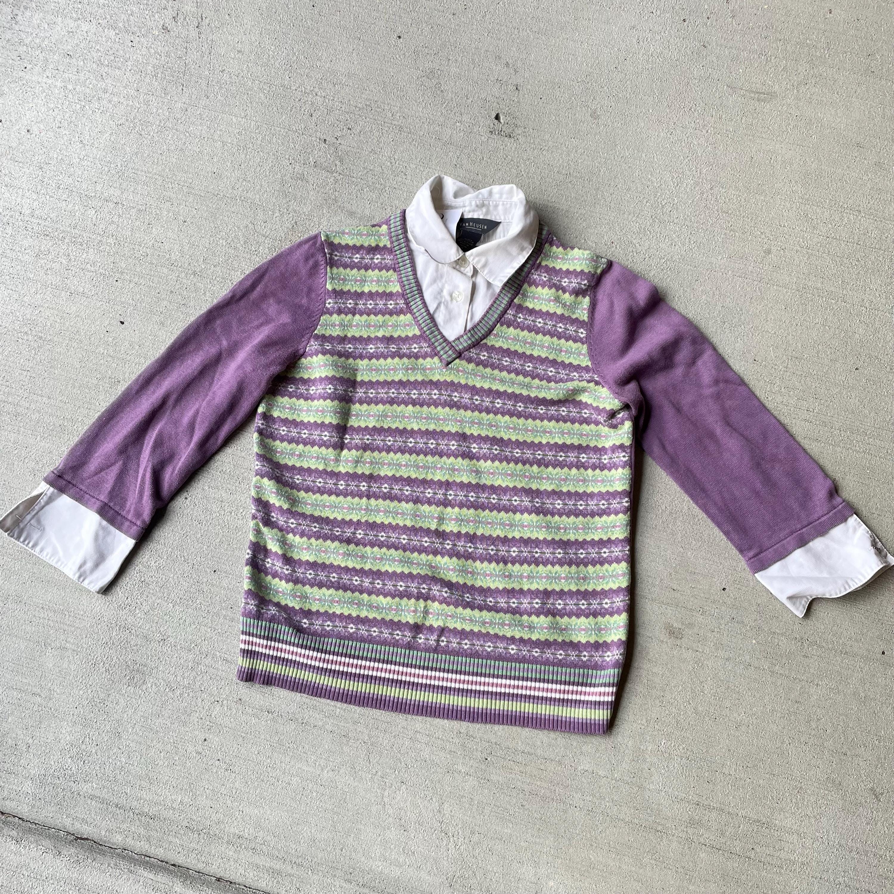 90s vintage purple striped sweater preppy academia size s Graphic Tee – Premium Graphic · Perfect For Daily Wear