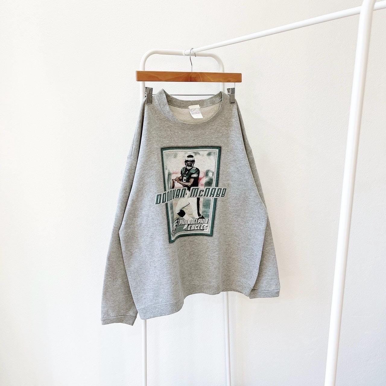 Vintage Philadelphia Eagles Donovan McNabb player football Vintage Off benche USA gray sweatshirt L Sweatshirt – Easygoing Wear · Perfect For Daily Wear