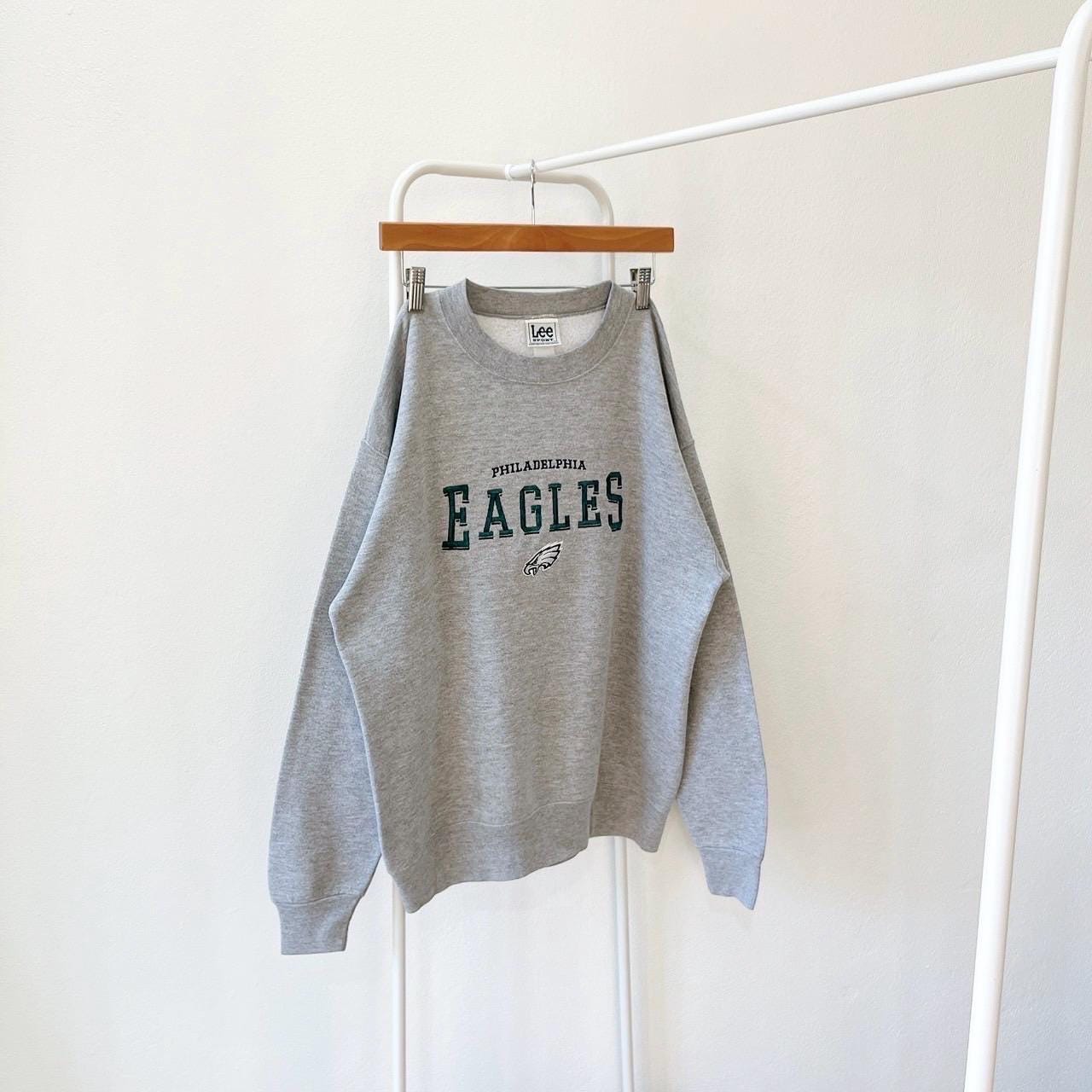 Vintage 90s Philadelphia Eagles football Vintage Lee sport embroidery gray sweatshirt M Sweatshirt – Aesthetic Look · Trending Graphic Apparel