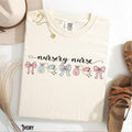 Nursery Nurse Shirt Newborn Nurse Tee Infant RN Coquette Bow Nursery Nurse T Shirt LD RN OB Postpartum Nurse Gift Graphic Tee – Aesthetic Look · Perfect For Daily Wear