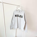 Vintage 90s Niles Niles spell out Made in USA vintage Lee sport gray sweatshirt L Sweatshirt – Bold Style · Top Pick For Any Outfit