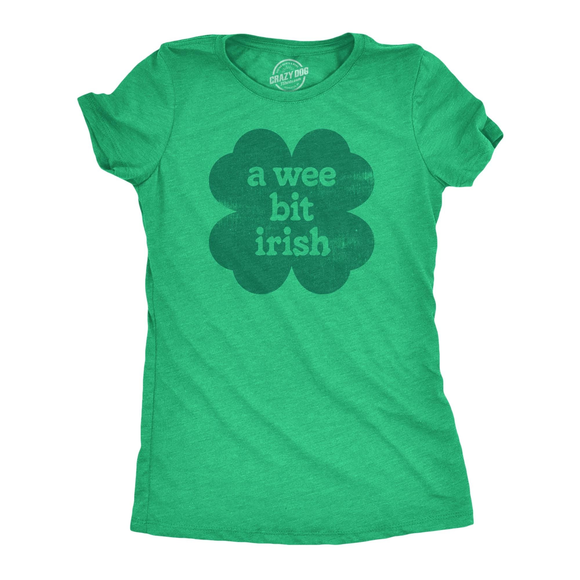 A Wee Bit Irish Lit Shirt Women Funny St Patrick Day Shirt Party Shirts Women Ireland Shirt I Clover Shenanigans Shamrock Shirts Graphic Tee – Cozy Vibes · Great Gift For Fans
