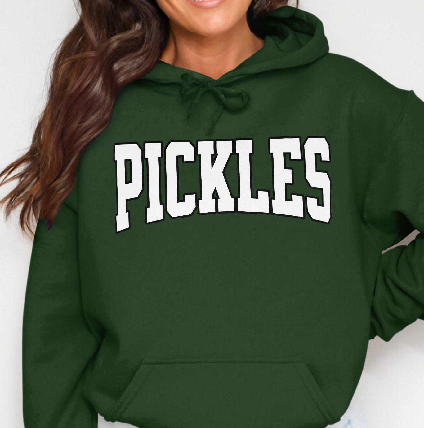PICKLES Hoodie Pickles Lovers Gift Graphic Hoodies Pickle Gift Idea Green Sweatshirt pickle jar funny shirt dad gift gift ideas Hoodie – Warm & Stylish · High-Quality Print