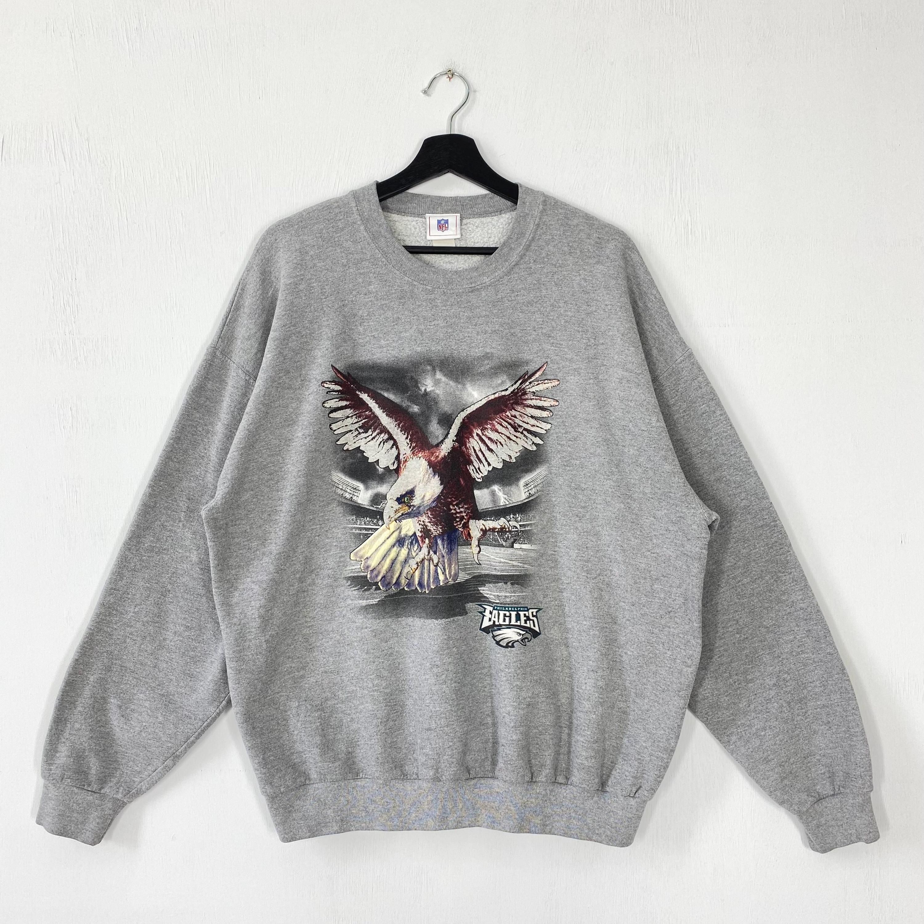 Vintage Philadelphia Eagles Sweatshirt Eagles Crewneck Eagles Sweater Pullover Sportswear NFL Philadelphia Eagles Print Logo Grey XLarge Sweatshirt – Easygoing Wear · Top Pick For Any Outfit