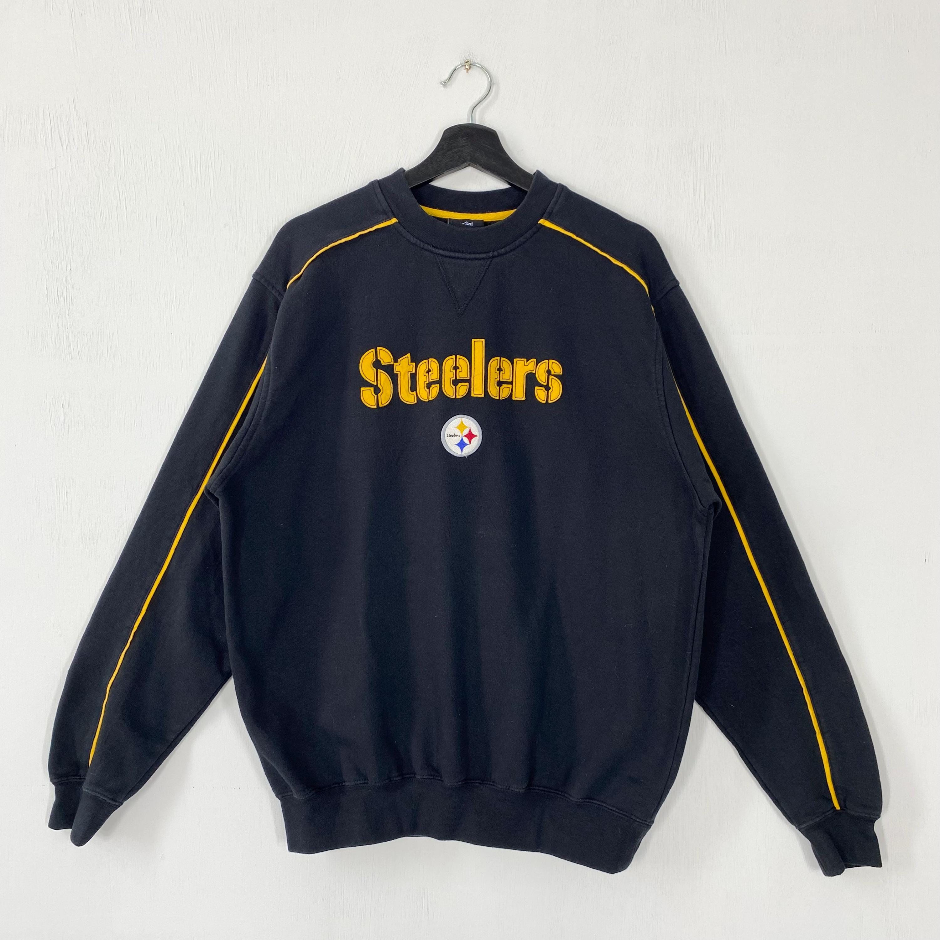 Vintage Pittsburgh Steelers Sweatshirt Steelers Crewneck Steelers Sweater Pullover Sportswear NFL Pittsburgh Steelers Embroidered Logo Large Sweatshirt – Easygoing Wear · Must-Have Style