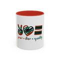 Peace Love Equality Mug Affirmation Coffee Cup Inspirational Gift Eco friendly Drinkware Perfect for Activists Self Care Graphic Tee – Aesthetic Look · Must-Have Style
