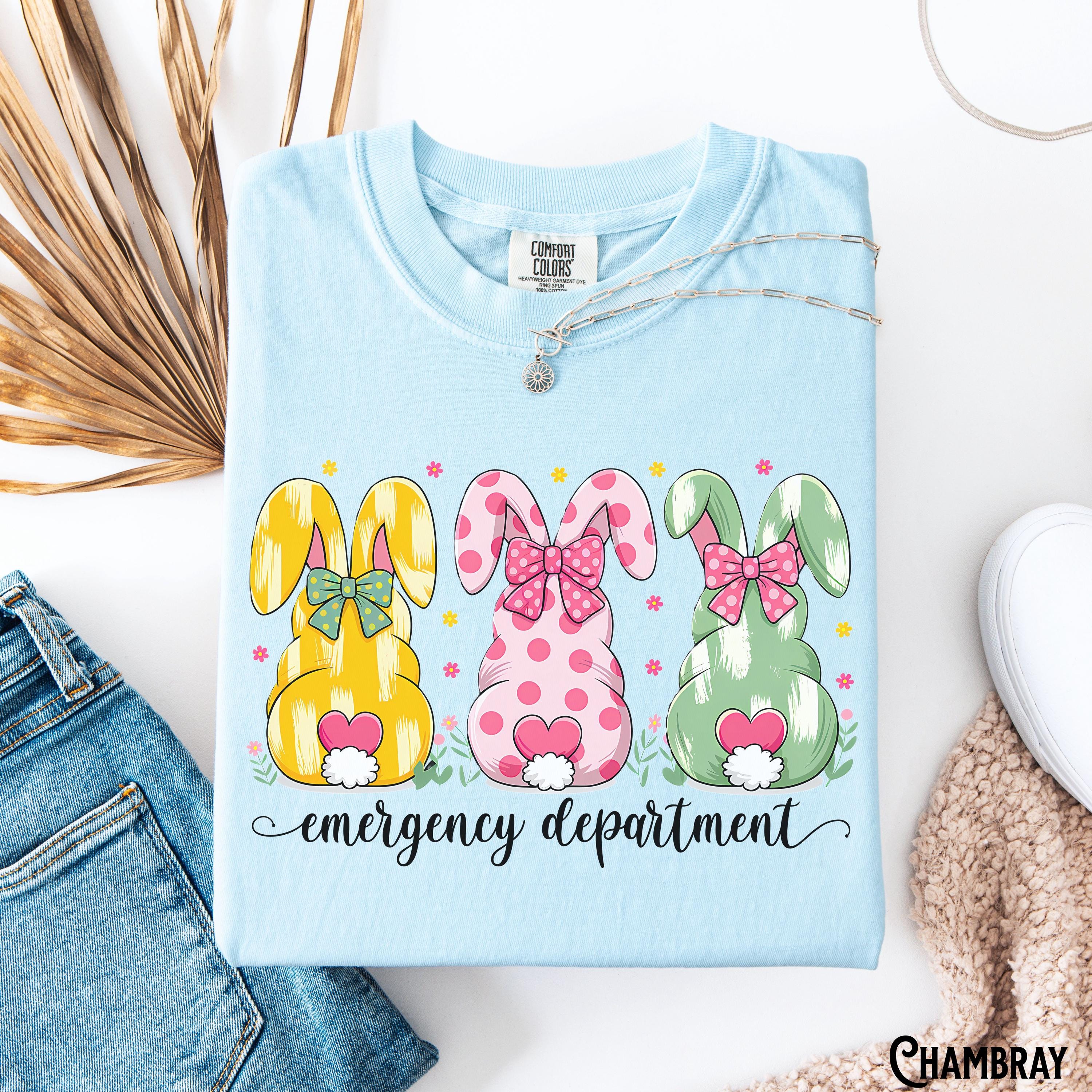 Emergency Department Easter Shirt ER Easter Tee Nurse Doctor Crew RN LPN Bunnies Spring Emergency Room Gift Graphic Tee – Fan Favorite · Perfect For Daily Wear