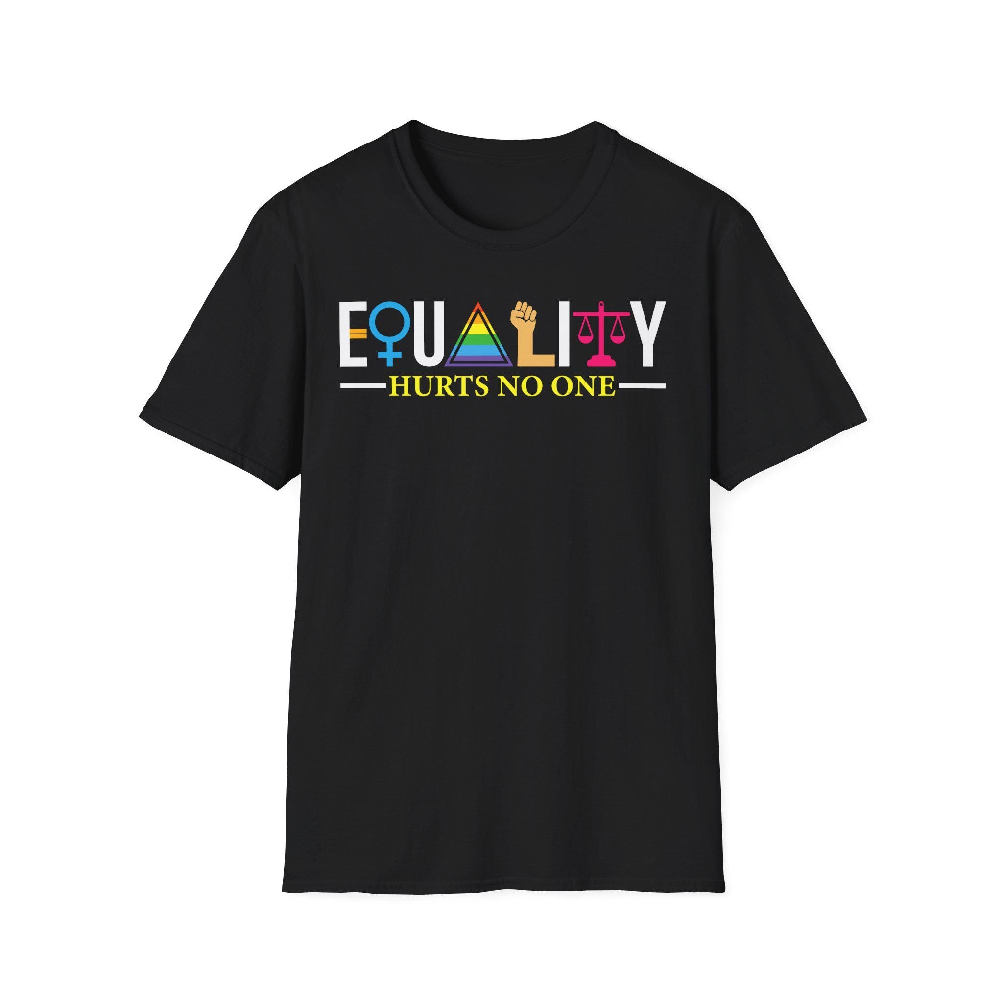Equality Hurts No One Shirt Black Lives Matter Equal Rights Pride Shirt LGBT Shirt Social JusticeHuman Rights Anti Racism Gay Pride Graphic Tee – Soft Feel · Must-Have Style