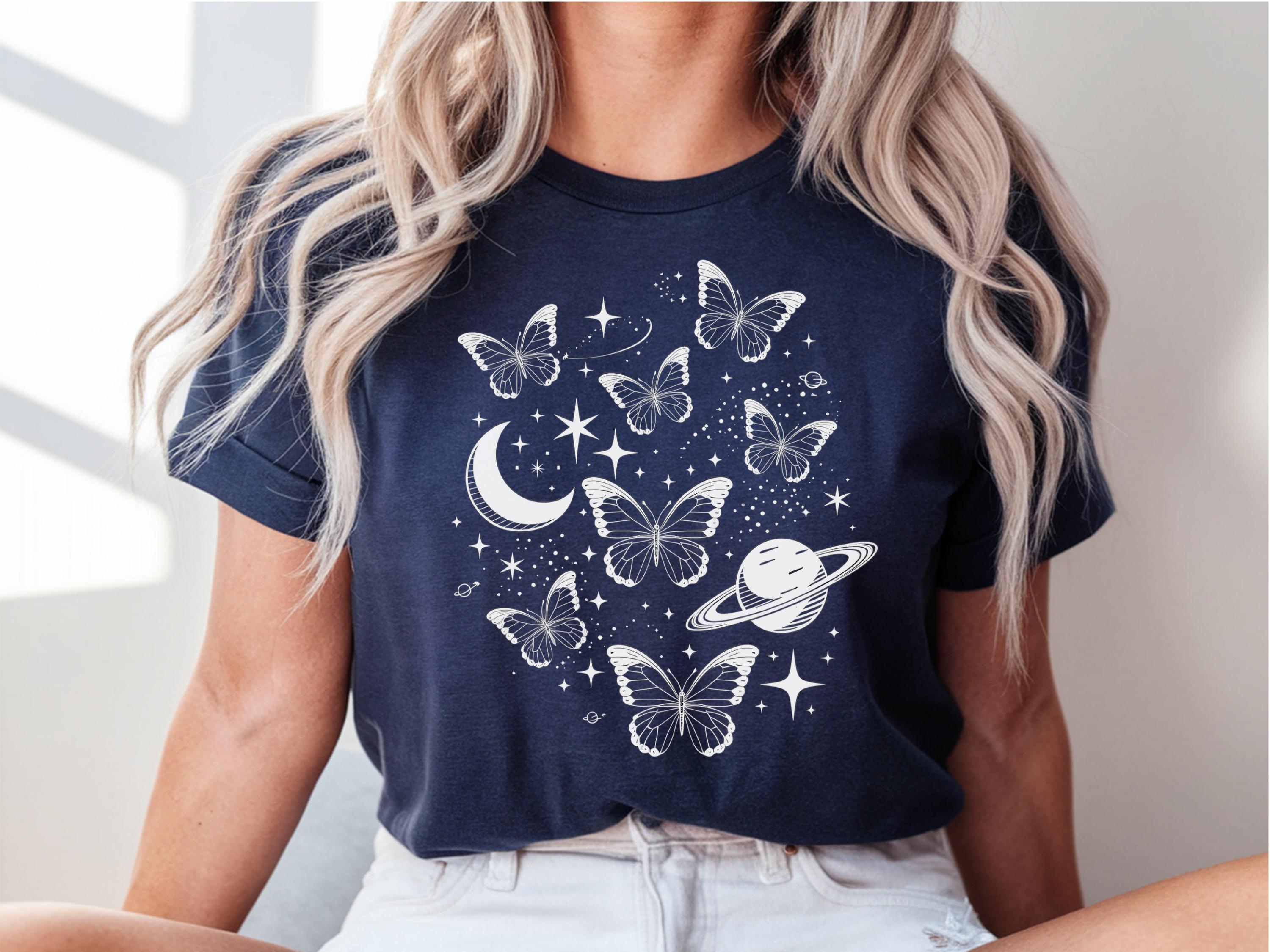 Mystic Moon Phases Shirt Butterfly Lovers Shirt Moon Phases Mystic Shirt Boho Moon Phase T Shirt Boho Vintage Moon Shirt Graphic Tee – Aesthetic Look · Top Pick For Any Outfit