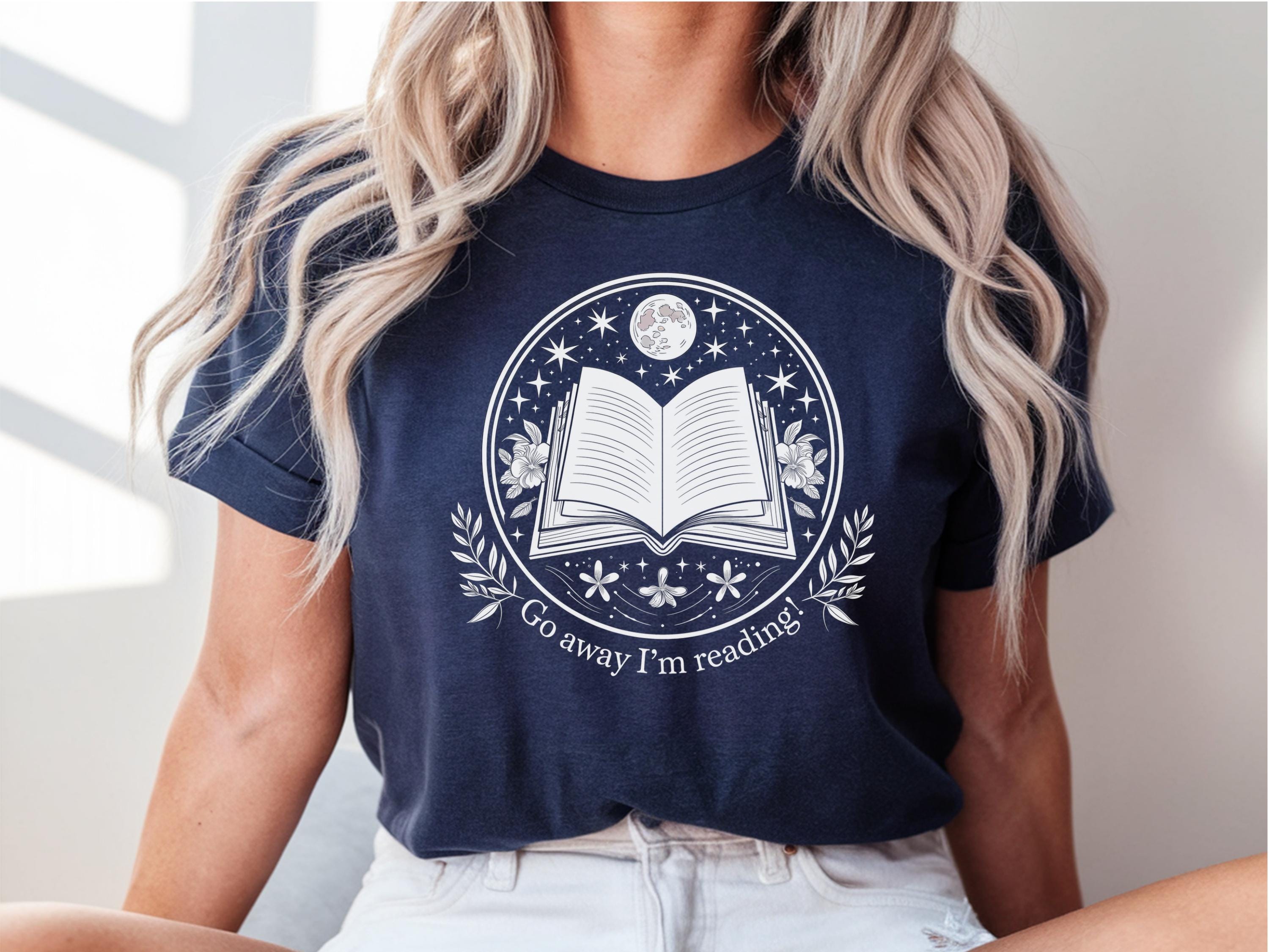 Book Lovers Shirt Book Lover Shirting Boho Vintage Moon Shirt Shirts For Reading Lovers Gifted Books Shirt Celestial Moon Phases Shirt Graphic Tee – Warm & Stylish · Great Gift For Fans