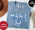 Mama Shirt Blue Ribbon Shirt Mother39s Day Gift Aesthetic Gift For Mom Cute Wifey Shirt Toile Bow ShirtWomens t shirts Graphic Tee – Cozy Vibes · Great Gift For Fans