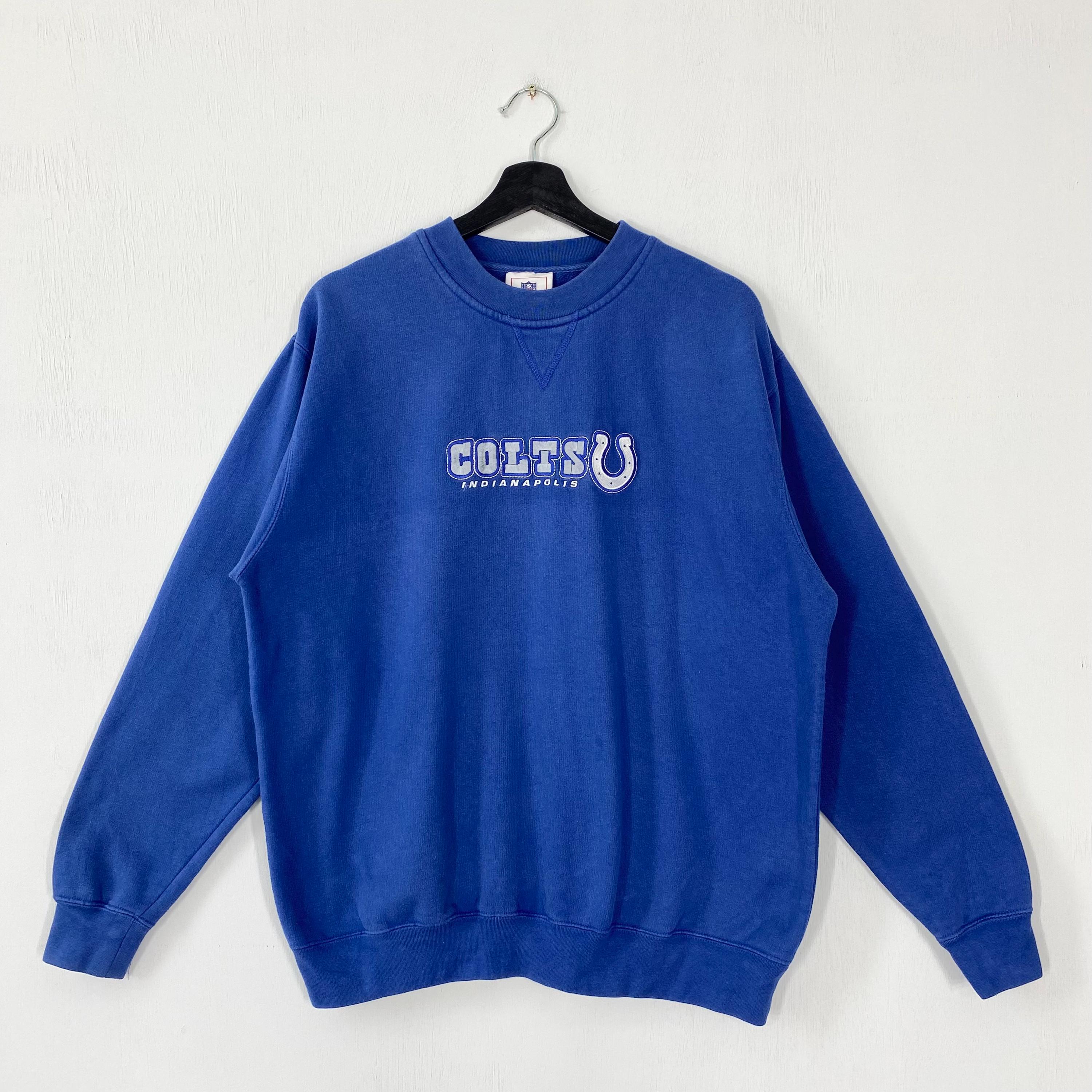 Vintage Indianapolis Colts Sweatshirt Indianapolis Colts Crewneck Colts Sweater Sportswear NFL Indianapolis Colts Embroidered Logo Large Sweatshirt – Feel-Good Design · Great Gift For Fans