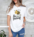 Cute Bee Shirt Bee and Flower Shirt Positive Message Shirt Inspirational Saying Gift for Women Bee Lover Shirt Motivational Shirt Graphic Tee – Bold Style · High-Quality Print