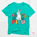 Picu Easter Spring Shirt Wildflowers Bunny Design Pediatric ICU Team Shirts for Staff Spring Season Apparel Graphic Tee – Cozy Vibes · Must-Have Style