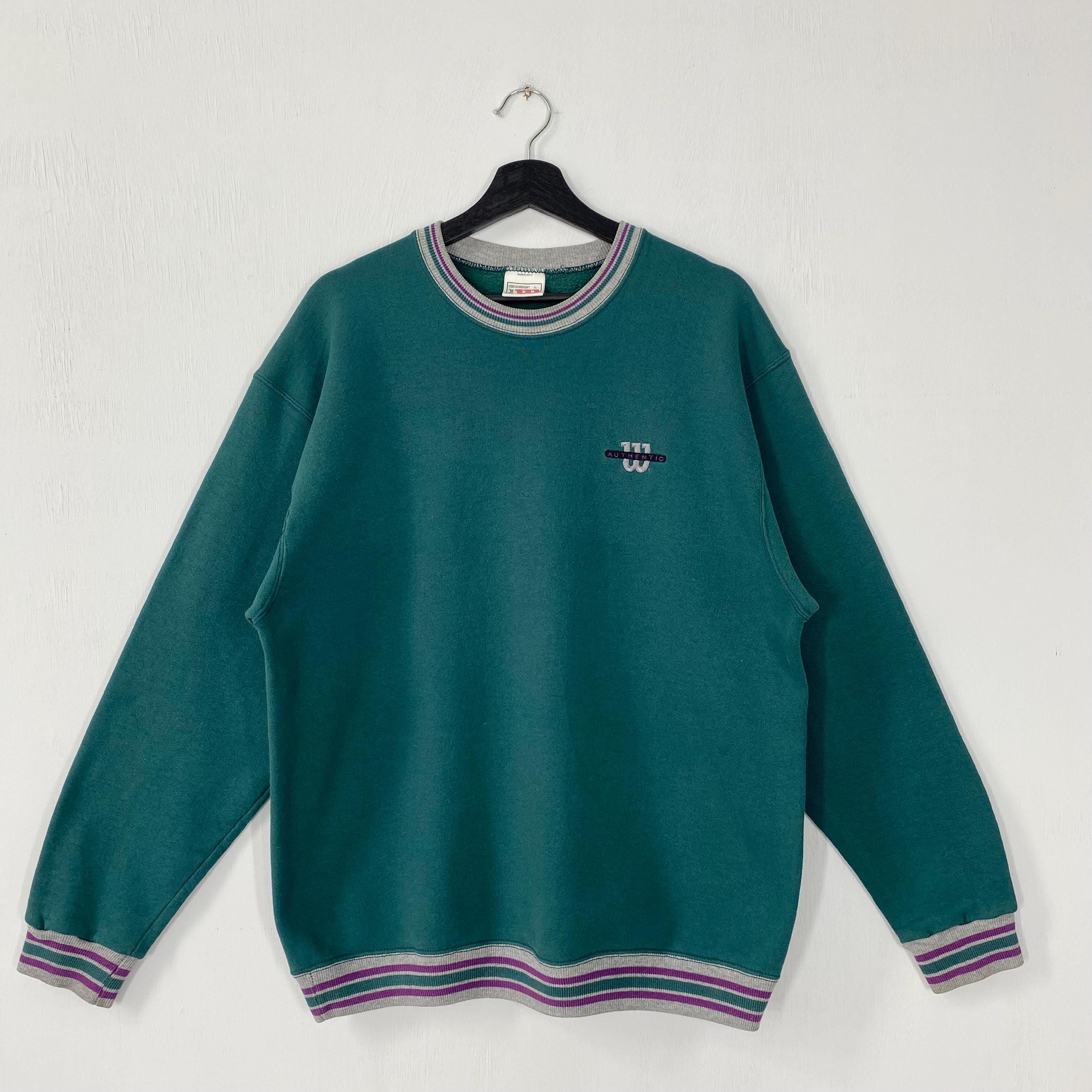 Vintage 90s Wilson Sweatshirt Wilson Crewneck Wilson Sweater Pullover Wilson Equipment Sportswear Wilson Embroidered Logo Green Large Sweatshirt – Easygoing Wear · Great Gift For Fans