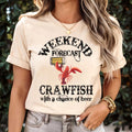 Crawfish Season T shirt Crawfish T ShirtCrawfish Lover GiftWeekend weather crawfish with chance of beersCajun ShirtCute Crawfish Shirts Graphic Tee – Fan Favorite · Great Gift For Fans