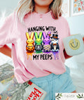 Hanging With My Peeps T shirt Women39s Easter Shirt Easter Matching Sweatshirt Easter Bunny Tee Funny Easter Gift Retro Bunny Crewneck Sweatshirt – Soft Feel · High-Quality Print