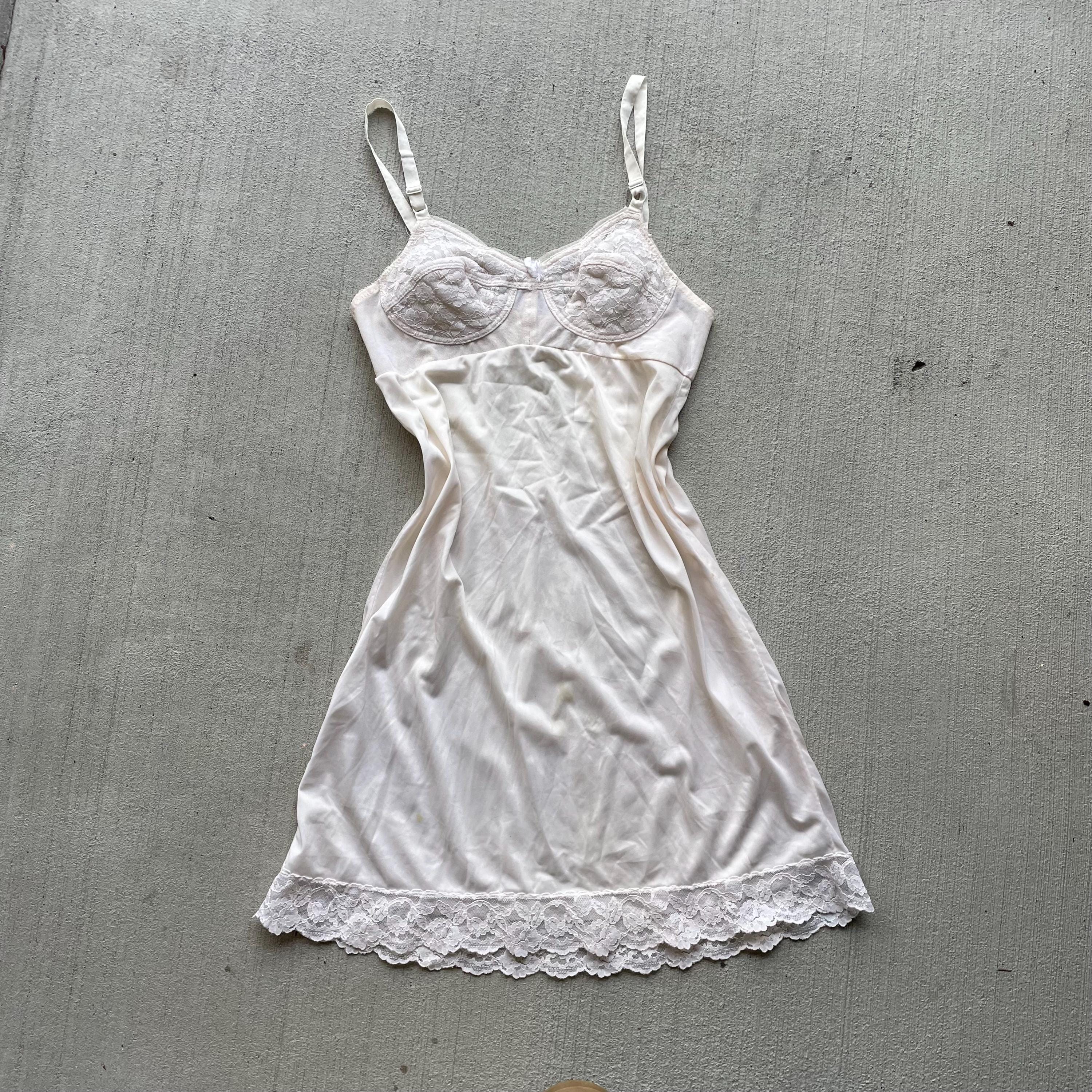 60s70s vintage penney39s gaymode cream slip dress with lace details size 34 a sister sizes 32b 36aa Graphic Tee – Aesthetic Look · Trending Graphic Apparel