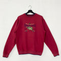 Vintage Outdoor Outfitters Sweatshirt Fish Crewneck Largemouth Fish Sweater Pullover Lake And Timber Fish Embroidered Logo Red Medium Sweatshirt – Warm & Stylish · Must-Have Style