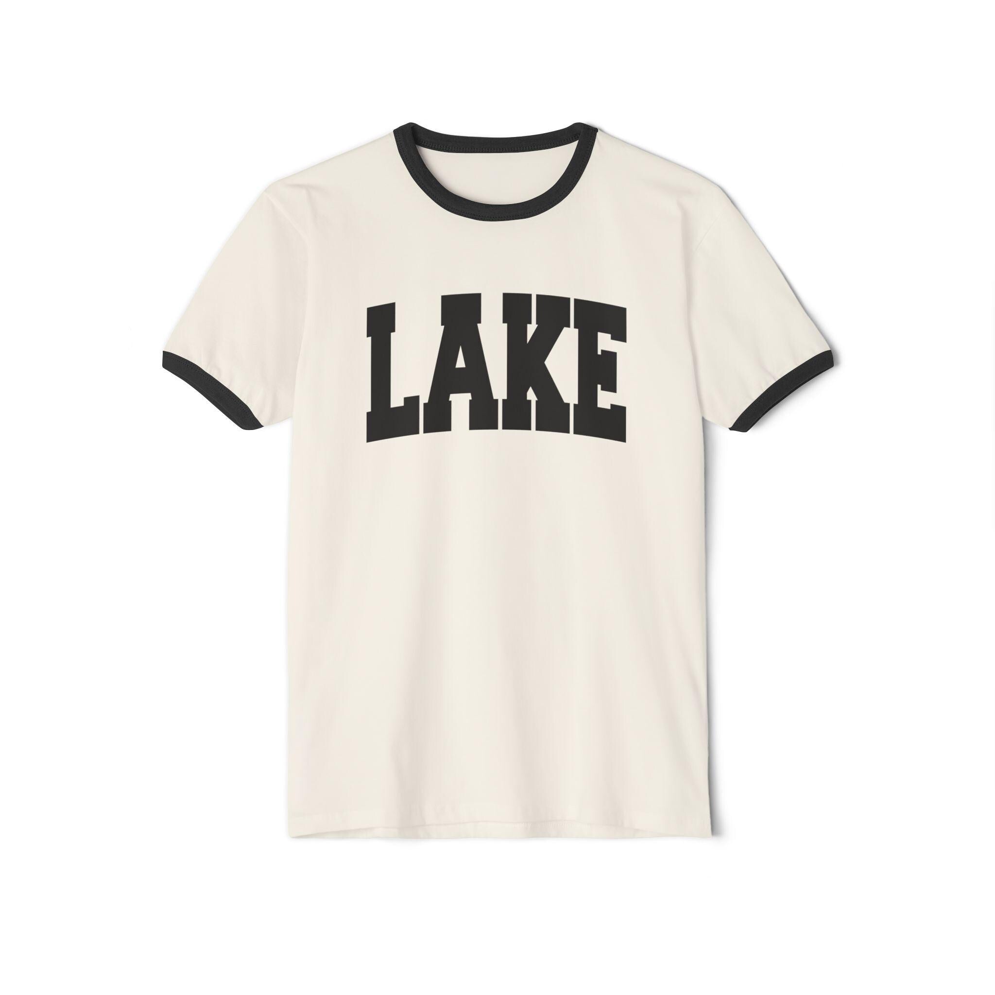 Lake Cotton Ringer Graphic Tee Unisex Lake T Shirt Vintage Style Tee Men39sWomen39s Tee Collegiate Style Graphic Tee – Soft Feel · Great Gift For Fans