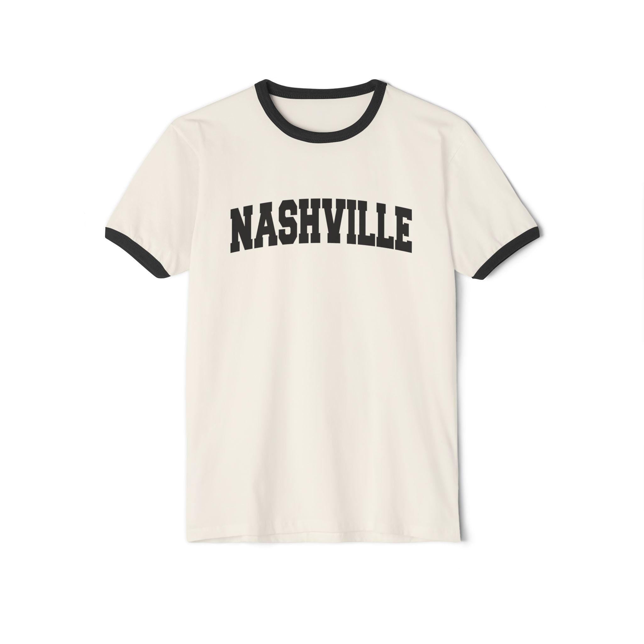 Nashville Tennessee Cotton Ringer Graphic Tee Unisex Nashville T Shirt Vintage Style Tee Men39sWomen39s Tee Collegiate Style Graphic Tee – Aesthetic Look · Must-Have Style