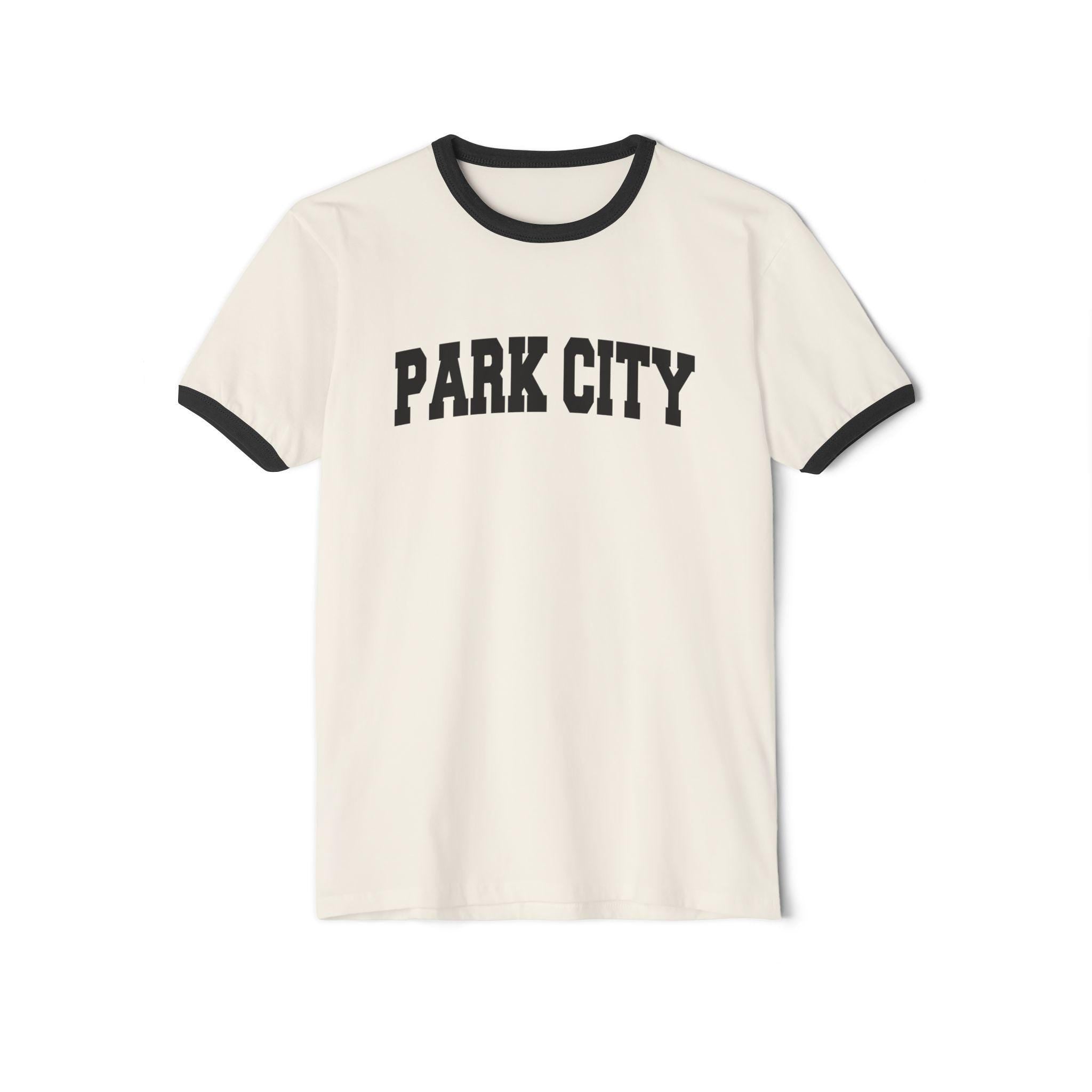 Park City Utah Cotton Ringer Graphic Tee Unisex Park City T Shirt Vintage Style Tee Men39sWomen39s Tee Collegiate Style Graphic Tee – Warm & Stylish · High-Quality Print