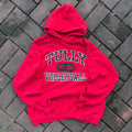 Vintage Y2K Lee Tag Tully Volleyball Spellout Big Logo Printed Sweatshirt Hooded Pullover Crewneck Sweater Baggie Colour Red Size Large Sweatshirt – Aesthetic Look · High-Quality Print