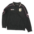Palermo FC Collared Sweatshirt Lotto Mens Black Italian Football Sports Jumper Sweatshirt – Easygoing Wear · High-Quality Print