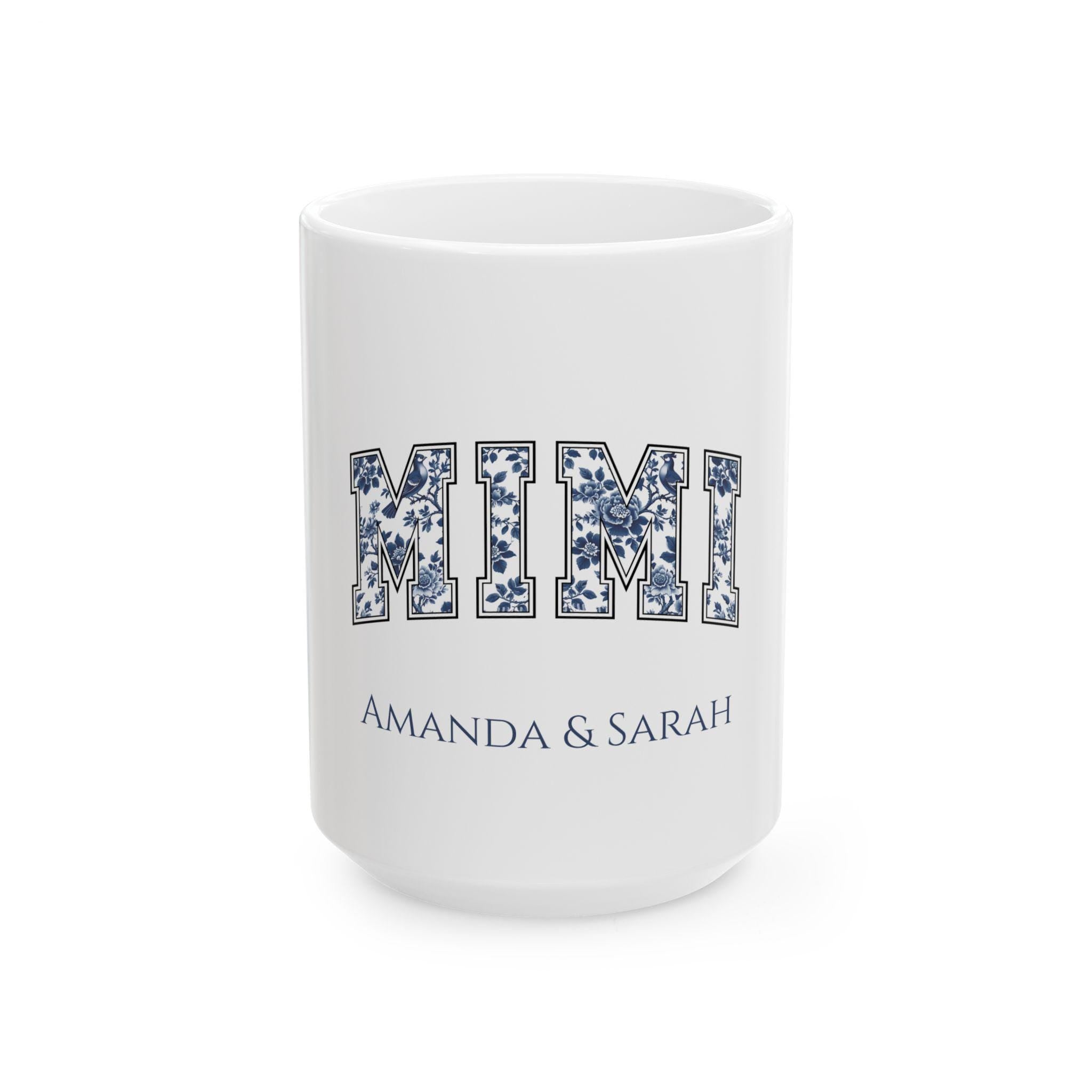 Personalized Floral Mug Perfect Gift for Grandparents Friends Mothers Special Occasions Graphic Tee – Cozy Vibes · Perfect For Daily Wear