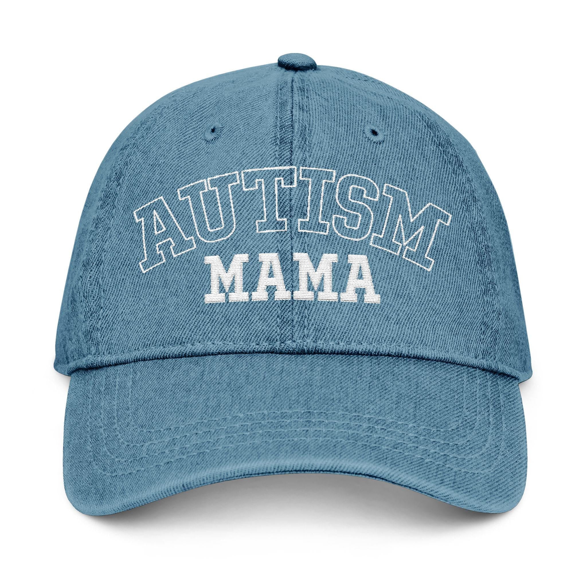 Autism Mama Denim Hat Adjustable Cap for Autism Awareness Gift for Moms Embroidered Hat for Spring Casual Fashion Accessory Graphic Tee – Cozy Vibes · Trending Graphic Apparel